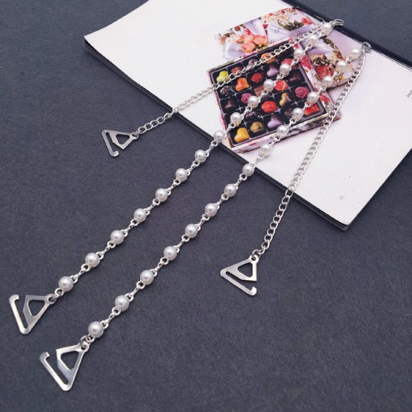 Justerbare skulderstropper Rhinestone bh-stropper udskiftning til bh-toppe D
