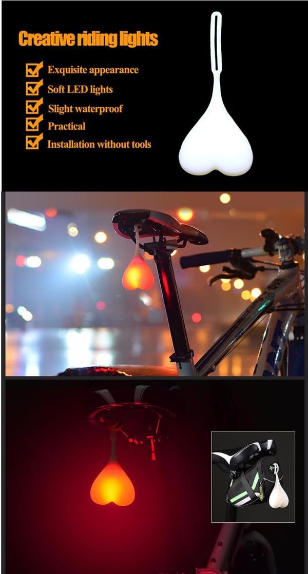 Silikonhjärta LED-bakljus (rött)