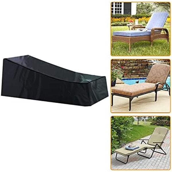 Solstolsöverdrag Utomhus Trädgård Vattentät Anti-UV, 210D Material, Solstolsöverdrag för Möbler, 78,7 x 26,7 x 27,5 Tum