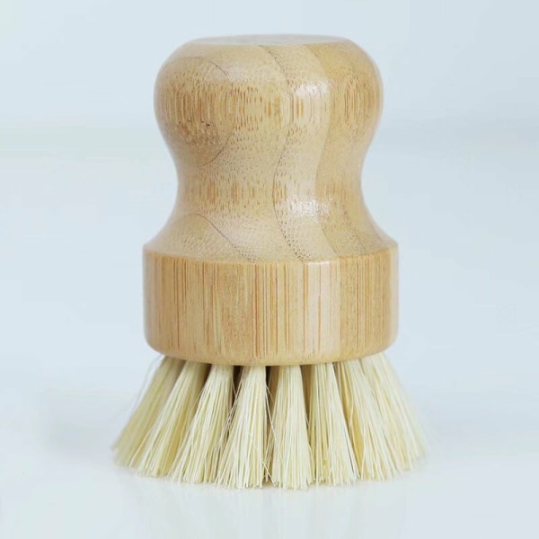 Bambus oppvaskskrubber børster, kjøkken tre rengjøringsskrubber for vask