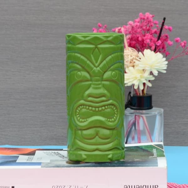 4x keraamiset mukit - Tiki moniväri