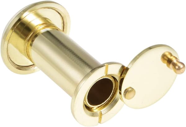 Messing Dørkikkert Dæksel 200° 46-76mm Dør Poleret Guld 2 Stk