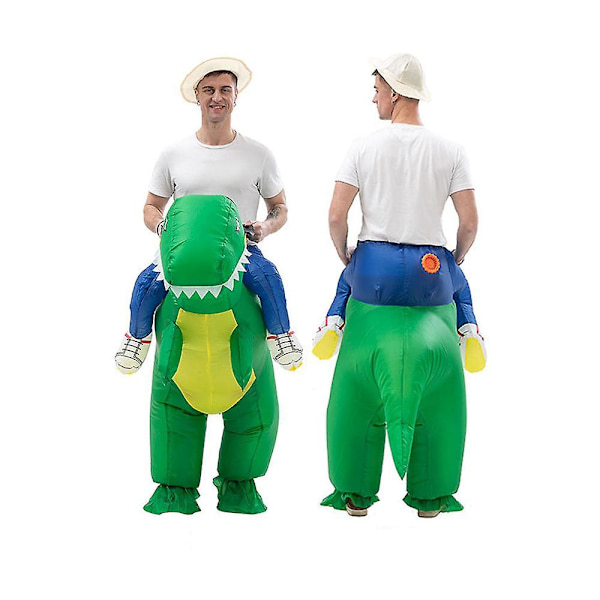Uppblåsbar Dinosauriedräkt Uppblåsbar Maskeraddräkt T Rex Vuxen För