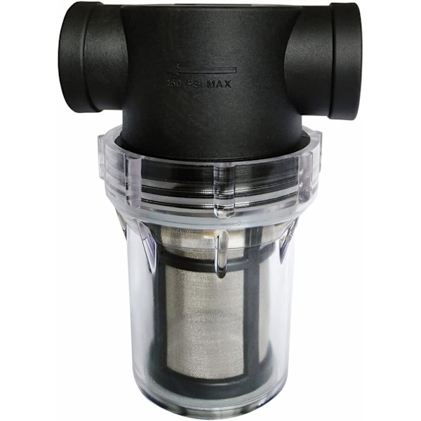 Rørledning Vannpumpefilter med 100 Mesh Rustfritt Stål Sil, Inline Mesh Filter for Hagevanning