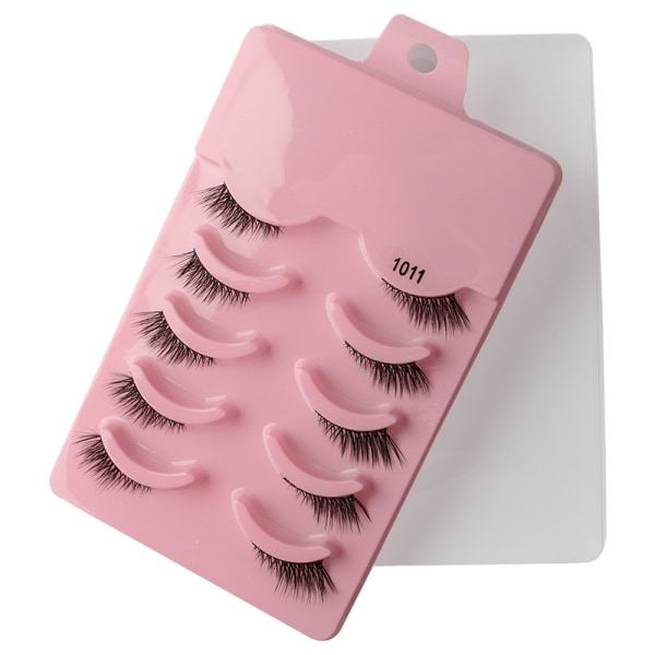 Half Lashes Natural Look 3D Curl False Eyelashes, Faux Mink Natur