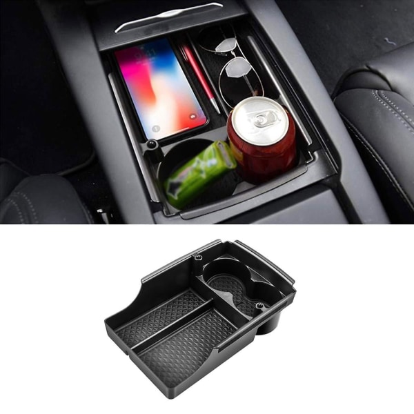 For Tesla Model X Car Center Console Armrest Storage Box Tray Cubby Drawer