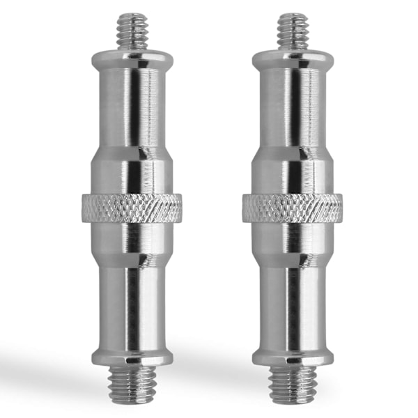2-pack lamphållare adapter 3/8\" till 1/4\" gängad adapter för kamerastativ mikrofonhållare