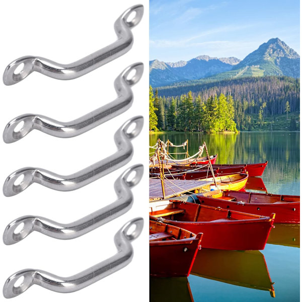 10 stk. Båds Top Pad Eye Dæk Loop Fastgørelsesbeslag Rustfrit Stål Pad-eye Fender Grommets Kajak Dæk Loops til Fastgørelse, 72mm