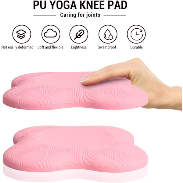 2 Pack Yoga Knäskydd Extra Tjocka För Knän Armbåge Handledsskydd Pilates Knäskydd Rosa