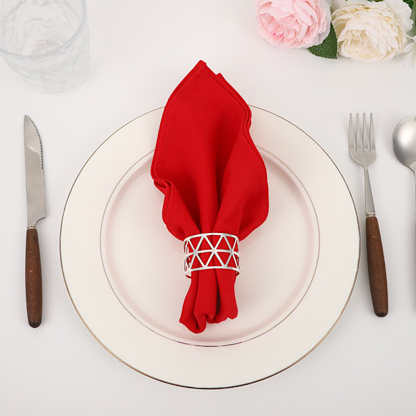 Servietringe, middag, jubilæum, fødselsdag, jul, stearinlysdinner, festlige servietringholder, sølv, 6 stk.