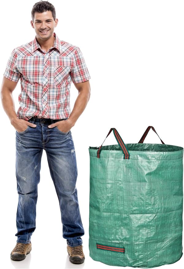 2-pack trädgårdspåsar 200L Extra starka trädgårdsavfallspåsar Trädgårdsavfallspåse Extra stark PP-avfallspåse Trädgårdsavfallspåsar（56*80cm）