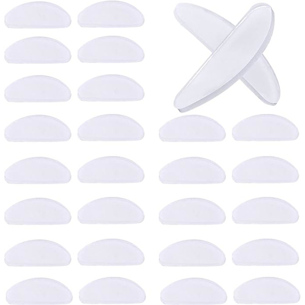 18 par glasögon näskuddar glasögon självhäftande silikon halkfri (transparent, 1,5 mm)