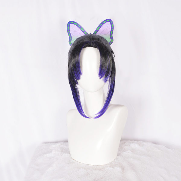 Farget Lagdelt Kochou Shinobu Cosplay Parykk for Kvinner og Jenter