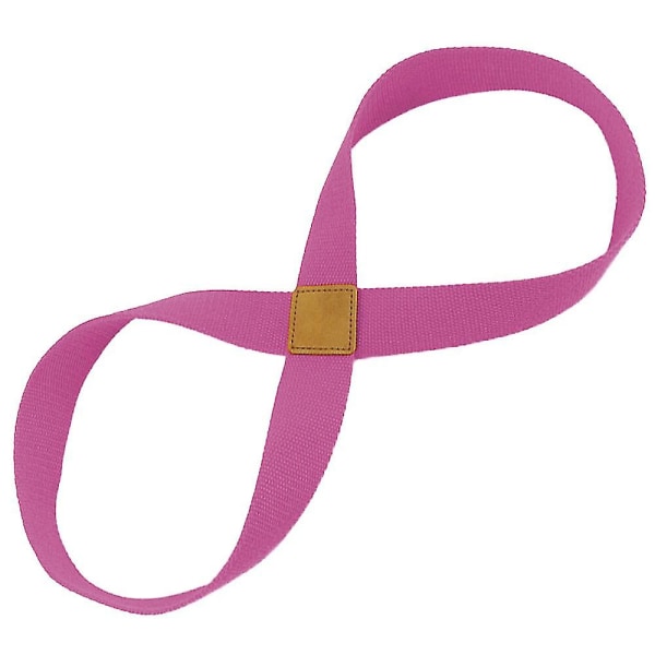 Figur 8 Yoga Rep Strap (rosa röd)