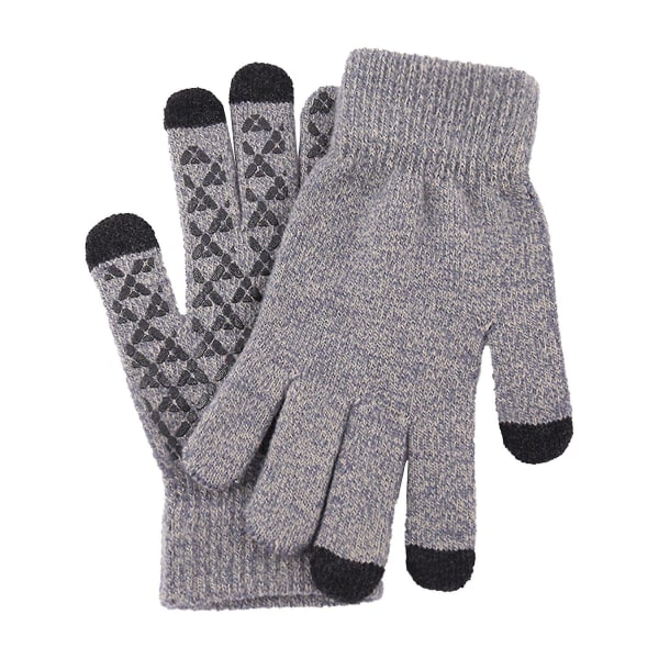 1 par vinterhandskar pekskärm polyester varma full fingerhandskar