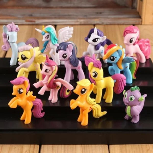 12-pack My Little Pony MLP Friends Figurer 7cm flerfärgad
