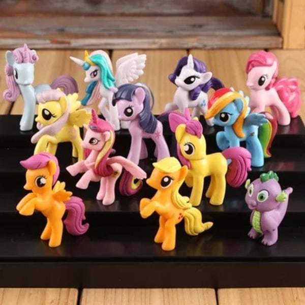 12-Pack My Little Pony MLP Friends Figurer Figurer 7cm multifärg