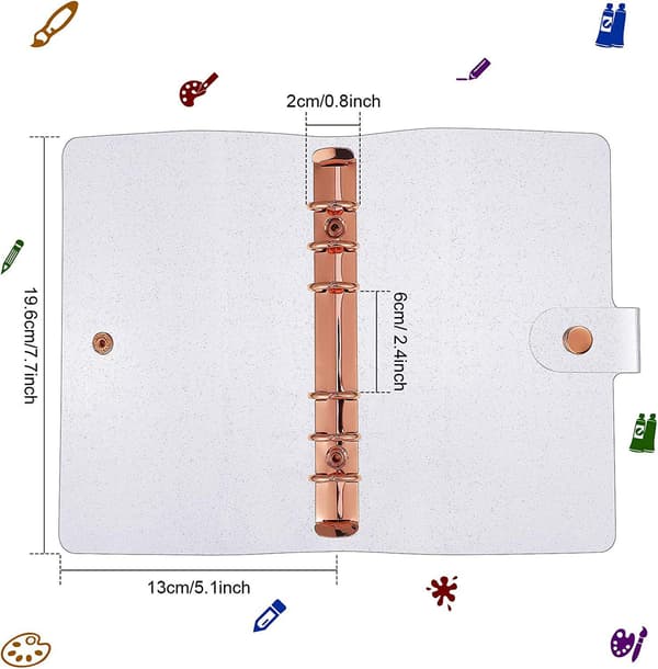 2-Ring Klar Binder Covers, Personlig A6 Transparent PVC Binder Cover Notebo