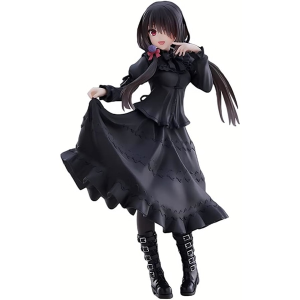 Date A Live Tokisaki Kurumi Svart Klänning Figur - Söt PVC Anime Figur, Heminredning, Samlarstatyett, Present 20cm