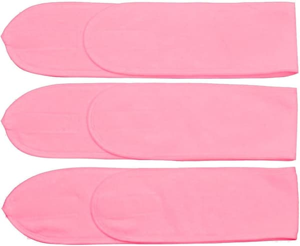 3 stk. Vaskbart Hår Makeup Hovedbånd Pink Scratch Hovedbånd Hovedbånd Til Spa Y