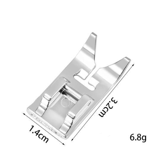 2 stk. Zig Zag, 3,2*1,4CM, sølv, lige stingfod Snap On fod
