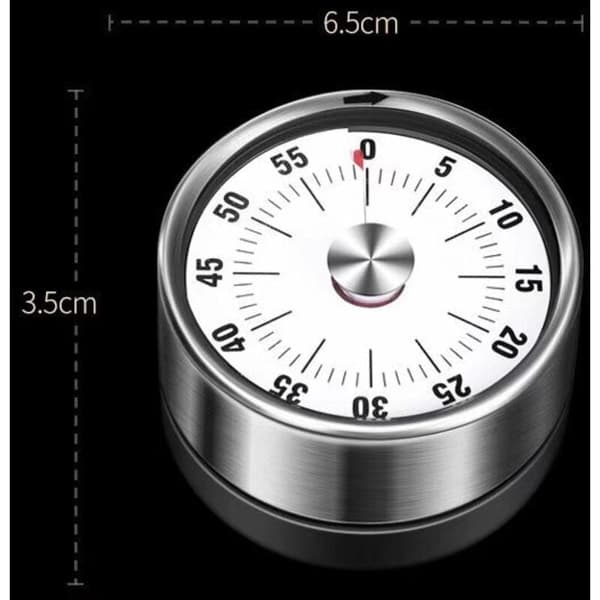 Visuel analog timer, 55 minutter, køkkentimer, nedtællingstimer til børn og