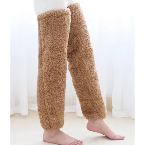 1 par Over Knee High Fuzzy Socks Plysch Slipperstrumpor Furry Long Leg War