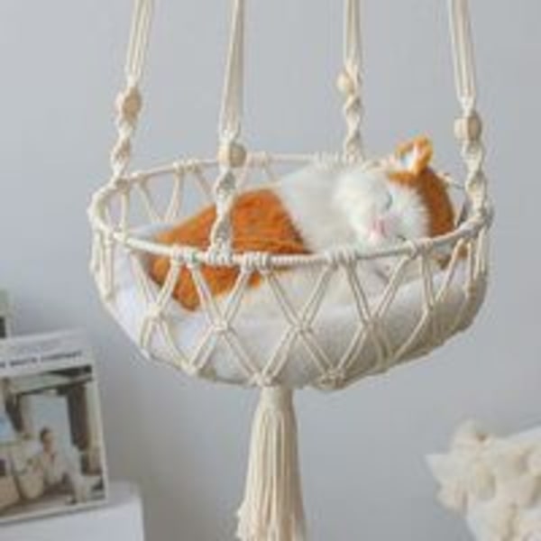 Hengende Cat Hengekøye Håndvevd Cat Basket Bed Cat Swing Bed Domestic Window