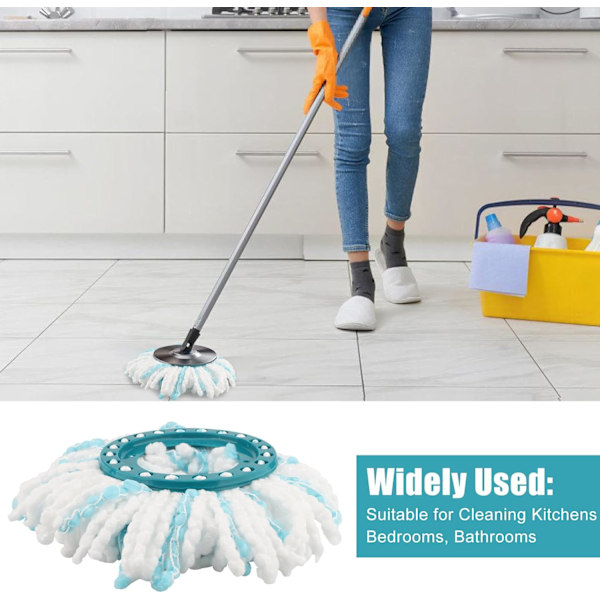 4 kappaletta Leifheit Clean Twist Disc Mop -moppiin sopivat mikrokuituliinat - tehokas puhdistus lialta ja lattianpesu
