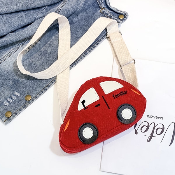 Söpö autolaukku Olkalaukku Mini Messenger Laukku Tytöille Pojille Sarjakuva Autot