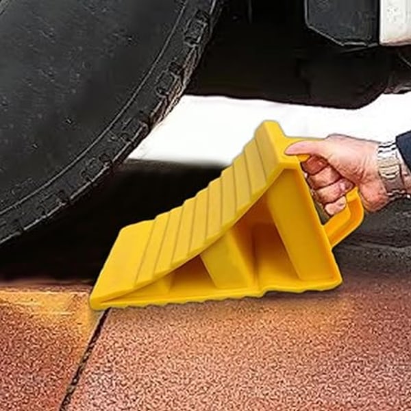 Bilhjulsklodser, Gummihjulsklodser, Trailerklodser med håndtag, Anti-slip blok, Lastbilhjulsklodser, Anti-slip multifunktionel hjulstop