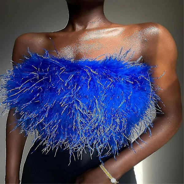 Kvinnors Fashionabla Fluffy Multifärgad Topp-L