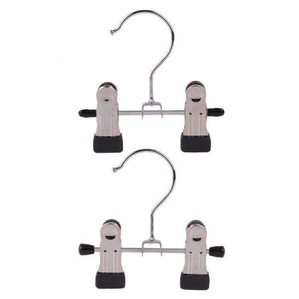 Justerbar dobbelt klemme bøjle til bukser, støvler, nederdel, bøjle med skridsikker klemme Spar plads 12,5*11cm
