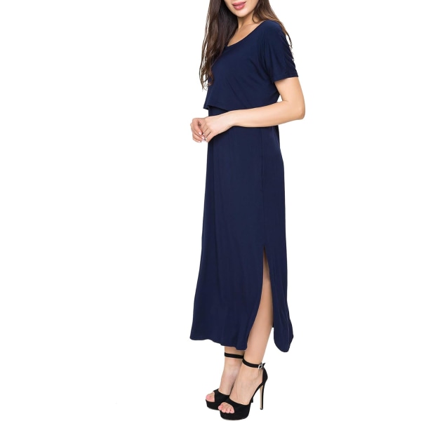 Naisten äitiyshoitomekot Split Long Dress imetykseen XL