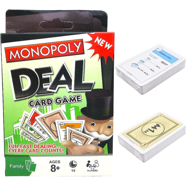 Monopol brætspil, Monopol kortspil, Monopol Deal kortspil til børn