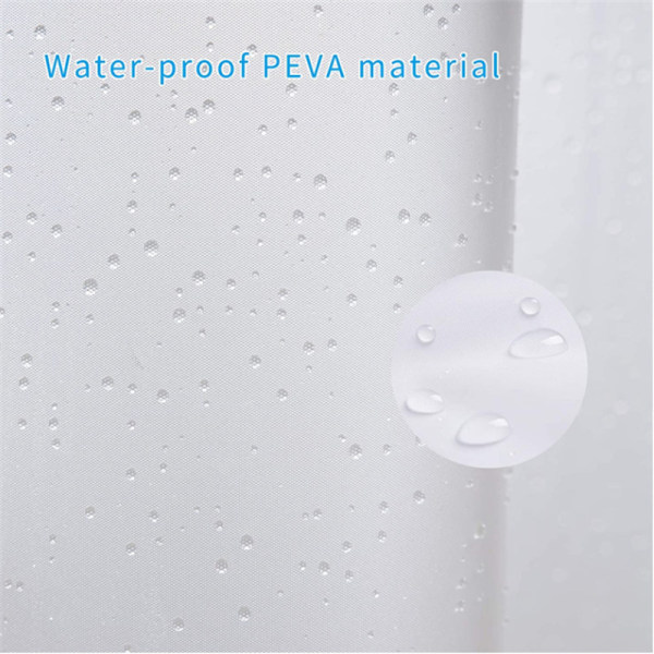 Dusjforheng i frostet plast, ekstra langt dusjforheng med magneter, 72 x 72 tommer PEVA 8G tykt, tungt dusjforheng for bad