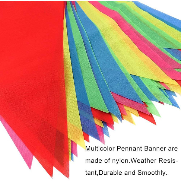 300 stk fargerike vimpelflagg bannere 375ft flerfarget vimpelflagg nylon