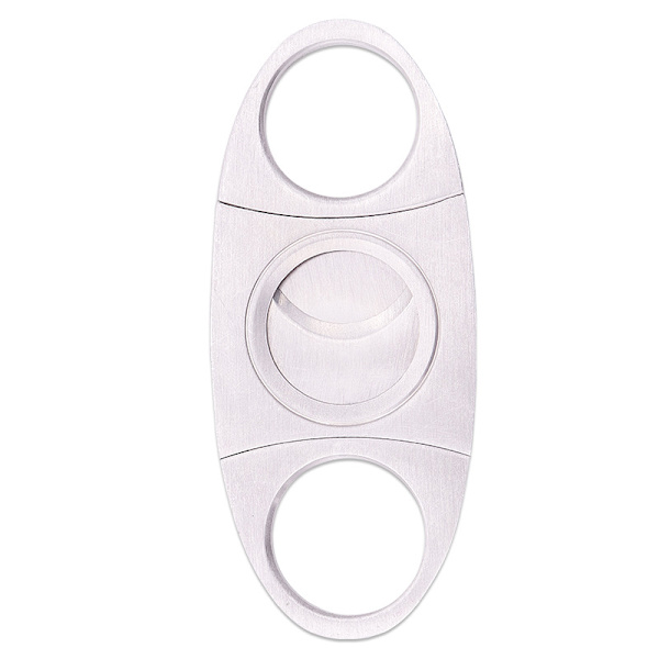 2 stk. Sølv Rustfrit Stål Cigar Cutter, Cigar Cutter, Dobbeltbladet Saks 90*40mm
