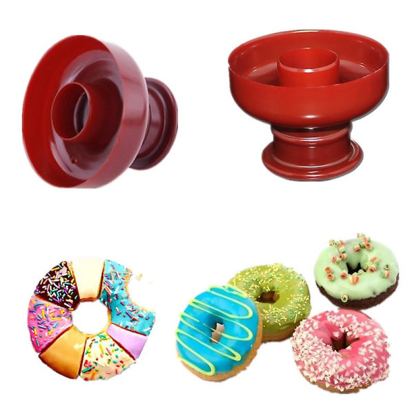 2 st Donutform DIY Tårta Bröd Tillverkning Formar Bakverk Efterrätter Skärare Cupcake