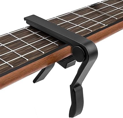 Gitarr Capo Klassisk Elektrisk Folkgitarr Capo kompatibel Akustisk och Elektrisk Gitarr Western Gitarr Mandolin och Banjo Ukulele - Svart