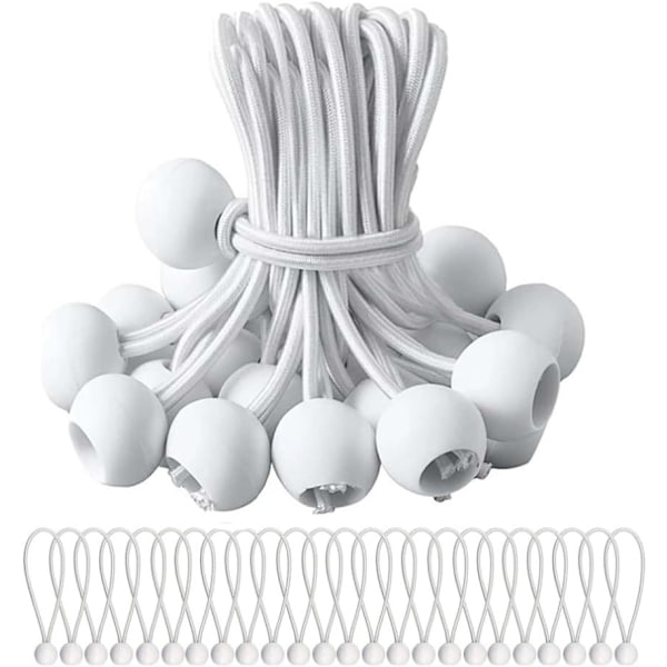 50 stk elastisk tau Bungee-snøre baldakin Bungee-kuler Tie-Down-snøre