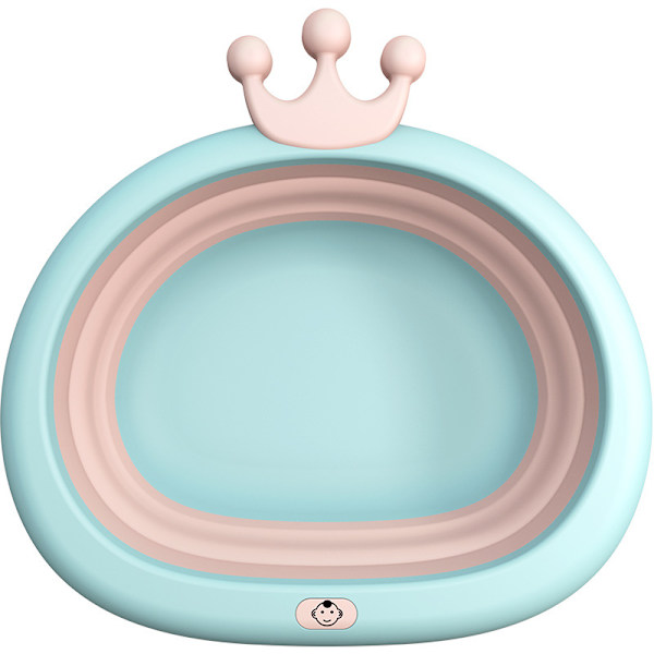 Sammenklappelig vaskefad til baby, multifunktionel bærbar baby vaskefad vaskefad til hjem, køkken, udendørs rejser (Pink)