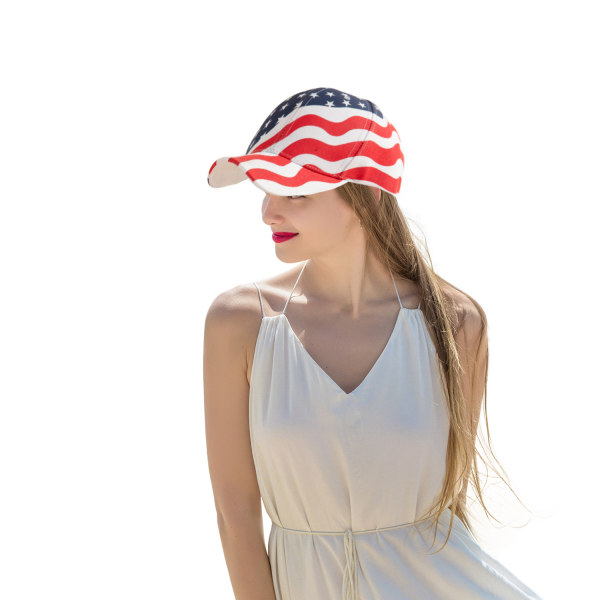 2PACK-amerikanske flag hatte til mænd og kvinder broderede patriotiske flag lastbil