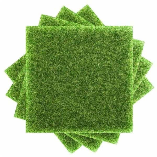 Kunstig plantehæk 4 simuleret grøn mosland, 30 x 30 cm