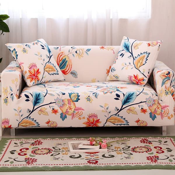 Stretchiga sofföverdrag Tryckta sofföverdrag Loveseat-överdrag för 2-sits soffor C