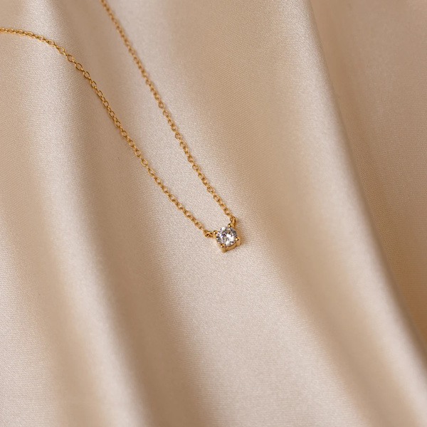 Diamant Halskæde til Kvinder, Eksklusiv Guld Halskæde, Guldbelagt Lang Lariat