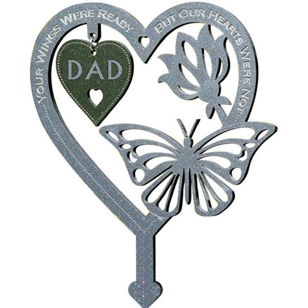 Hageminnesmerke Spader Tid for Pappa Minnesgave 16,1 cm x 13,7 cm