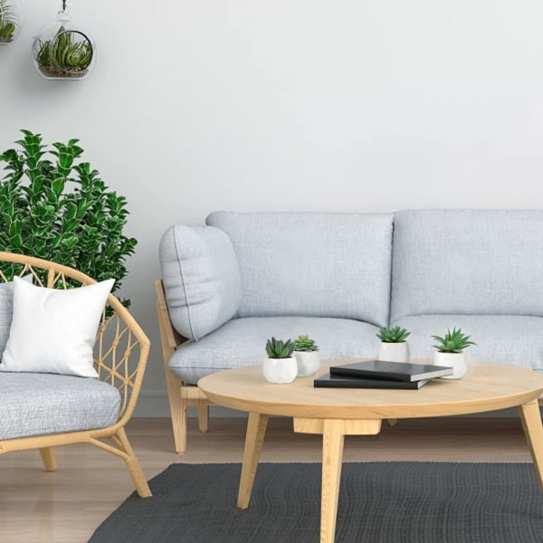Set med 4 mini konstgjorda krukväxter - Dekorativa konstgjorda växter för inomhusbruk