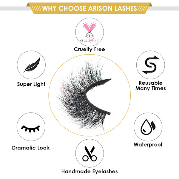 Falska minkfransar Naturlig look Fluffy Fake False Eyelashes 3d Wispy Lashes Long Lashes Bulk för kvinnor