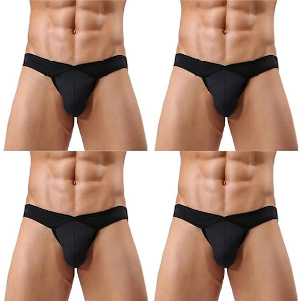 Herre Sexede Micro Mesh Briefs Bløde Åndbare Pungpose Undertøj 4stk XXL
